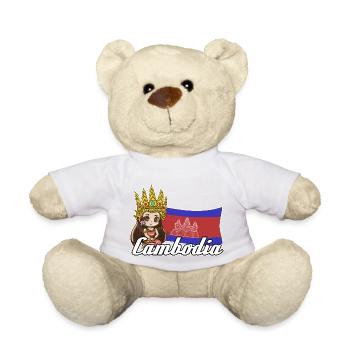 Cambodia Tradition Dance Khmer Apsara I Gift - Teddy Bear - white - Front