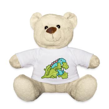 Hugadino Salad Dino, mignon dinosaure - Nounours - blanc - Devant