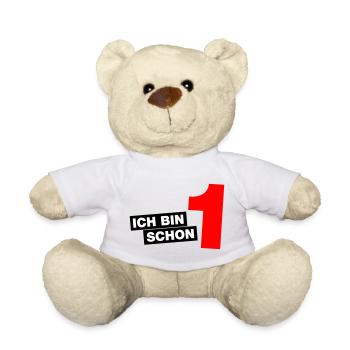 Ich bin schon 1 - Teddy - Weiß - Vorne