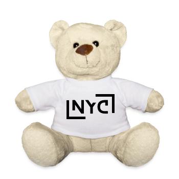 Future City Design – 3-digit - NYC black - Teddy Bear - white - Front