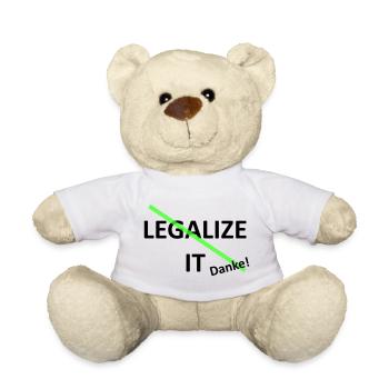 Legalize it weed Marihuana - Teddy - Weiß - Vorne
