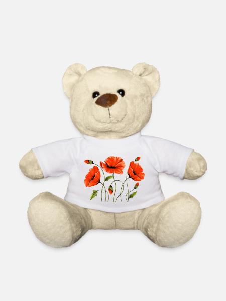 Blumen - Teddy - Weiß