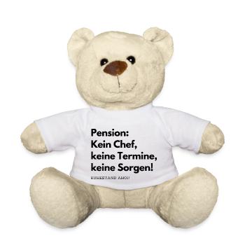 Pension: Kein Chef, keine Termine, keine Sorgen! - Teddy - Weiß - Vorne