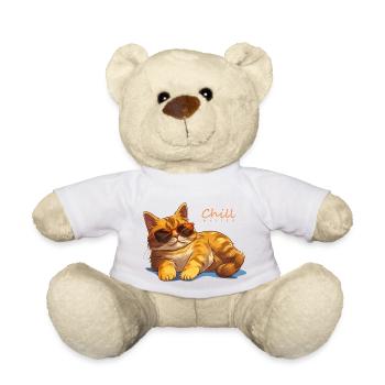 Chill Master Cat - Teddy Bear - white - Front