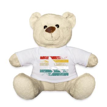 Retro Streifen Silhouette Tanz - Teddy - Weiß - Vorne