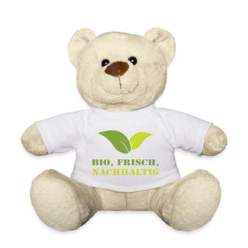Bio Frisch Nachhaltig Biobauer Landwirt Geschenk - Teddy - Weiß - Vorne