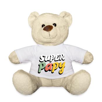 Super papy - Nounours - blanc - Devant
