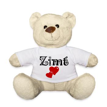 Zimt & Zucker Partnerlook Liebe Valentinstag Herz - Teddy - Weiß - Vorne