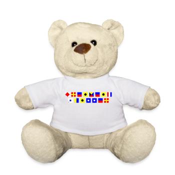 Freizeit Skipper im Flaggenalphabet - Teddy - Weiß - Vorne