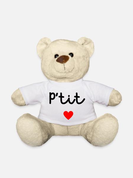 P’tit cœur - Nounours - blanc
