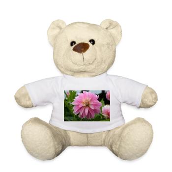 Dahlia Pink Pink Blossom ,Flower - Teddy Bear - white - Front