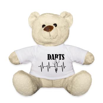 darts puls herzschlag Dart Symbol Pfeile Pfeil - Teddy - Weiß - Vorne