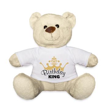 Roi d’anniversaire - Nounours - blanc - Devant