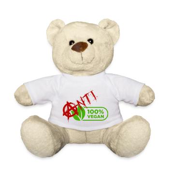 100% Anti Vegan - Teddy - Weiß - Vorne
