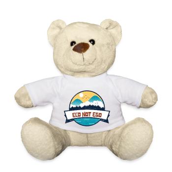 Protection de l’environnement, l’écologie et non l’ego - Nounours - blanc - Devant