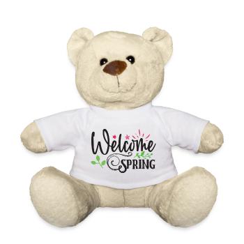 Willkommen Frühling - Teddy - Weiß - Vorne