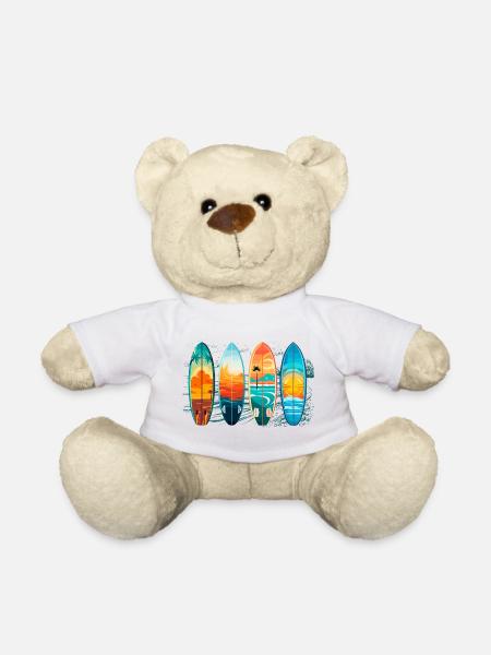 Planches Surf - Nounours - blanc