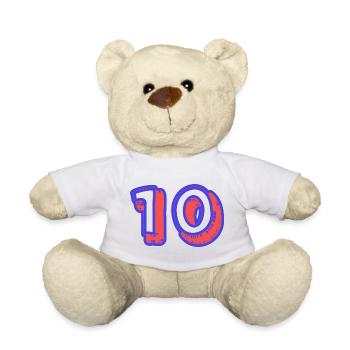 10. 10 JAHRE. 10-JÄHRIGES JUBILÄUM. 10-JÄHRIGES JUBILÄUM. - Teddy - Weiß - Vorne