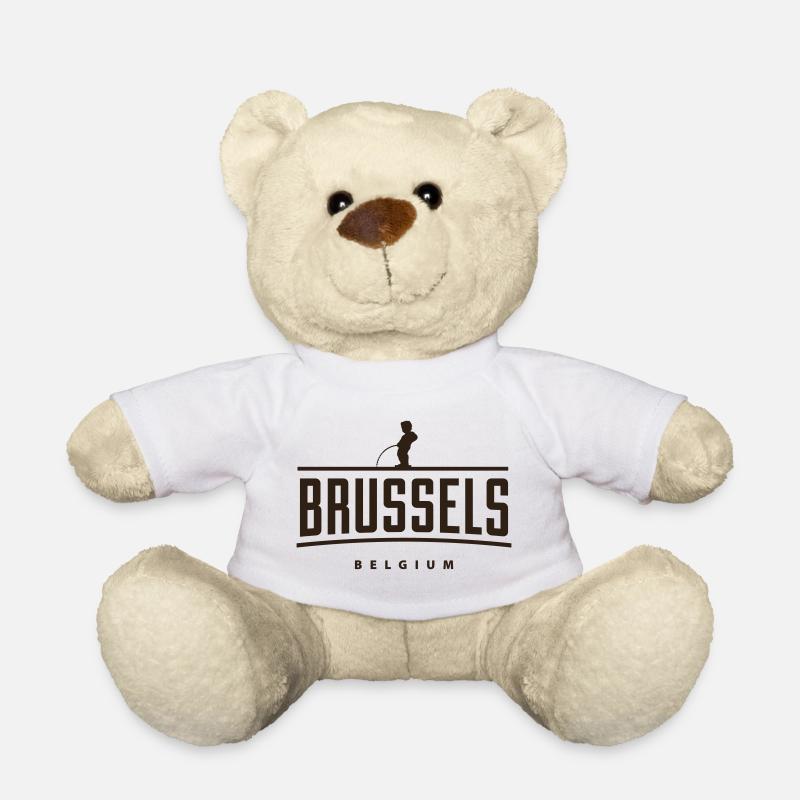 Bruxelles Belgique Manneken Pis - Nounours - blanc
