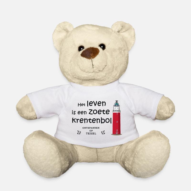 Texel, Niederlande, Spruch auf niederländisch - Teddy - Weiß