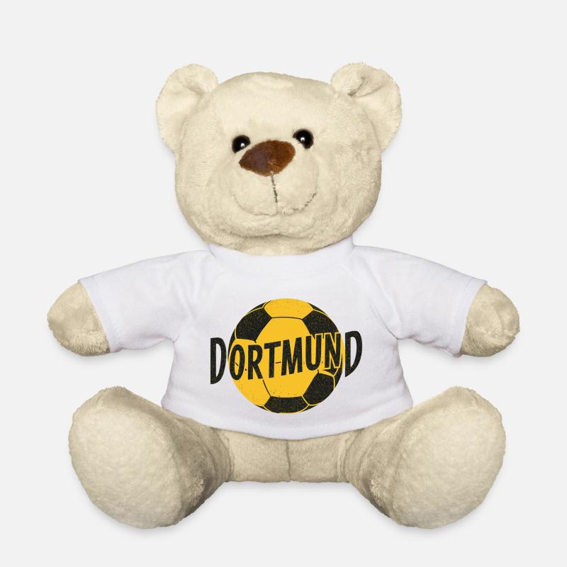 Fussball Dortmund - Teddy - Weiß