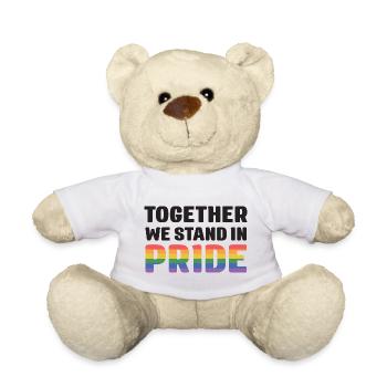 LGBT Pride Month - Together We Stand in Pride - Teddy Bear - white - Front