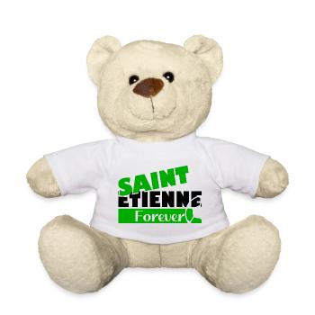Saint Etienne Forever Bold Logo Tee - Nounours - blanc - Devant