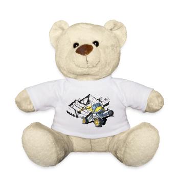 Excavator, walking excavator for difficult terrain - Teddy Bear - white - Front