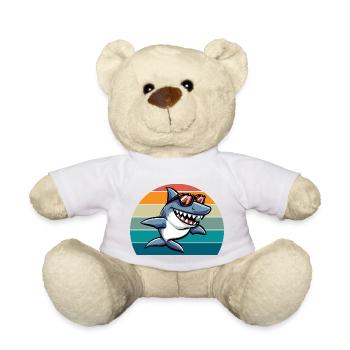 Hai Retro Lustig Sommer Strand - Teddy - Weiß - Vorne