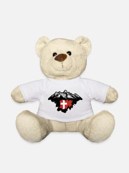 Schweizer Flagge - Teddy - Weiß
