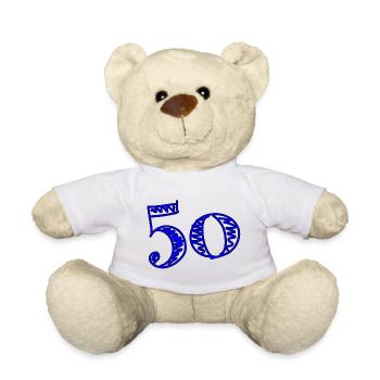 50. 50 JAHRE. 50-JÄHRIGES JUBILÄUM. 50-JÄHRIGES JUBILÄUM. - Teddy - Weiß - Vorne