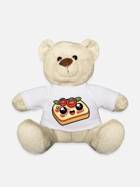 Lustiges Brot mit Tomate Comic - Teddy - Weiß