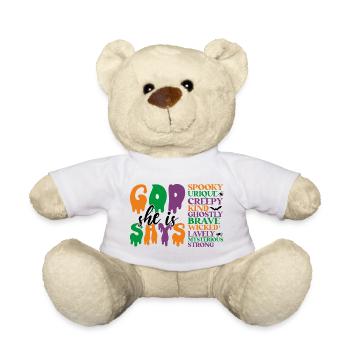 Halloween Mot fantomatique Art Design - Nounours - blanc - Devant