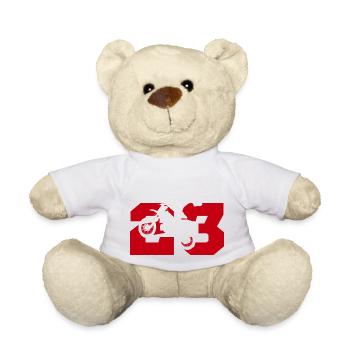 Moto 23 motard - Nounours - blanc - Devant