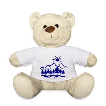Nature Mountains - Teddy Bear - white - Front