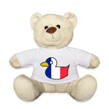France Duck For French People who Love France - Teddy Bear - white - Front