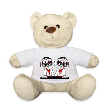 DJ Zombies Friends Team Horreur Halloween Mixer - Nounours - blanc - Devant
