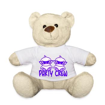 Two Chicks Party Crew Chicks Birds 2 Friends Team - Teddy Bear - white - Front