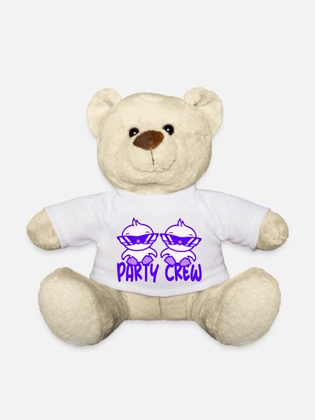 Zwei Küken Party Crew Chicks Vögel 2 Freunde Team - Teddy - Weiß
