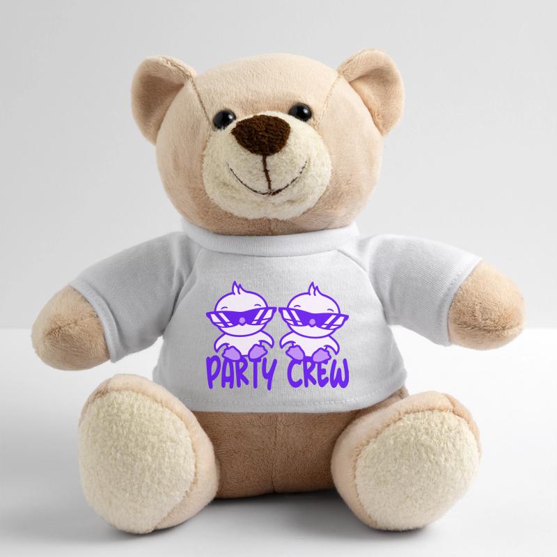 Two Chicks Party Crew Chicks Birds 2 Friends Team Teddy Bear