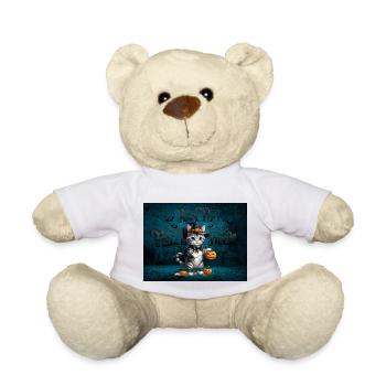 Effrayant Mignon Halloween Chat Effrayant - Nounours - blanc - Devant