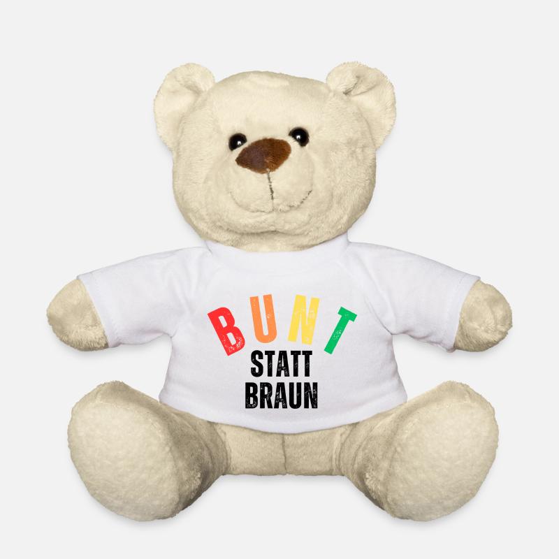 Bunt statt Braun - Teddy - Weiß