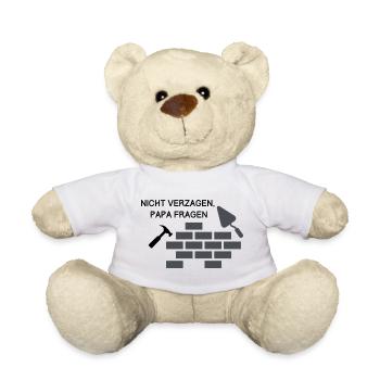 Nicht verzagen Papa fragen - Teddy - Weiß - Vorne