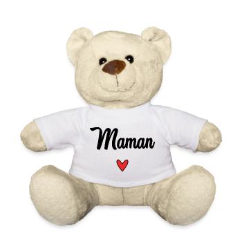 HAPPY BIRTHDAY. HEART. HAPPY MOTHER'S DAY. MOM - Teddy Bear - white - Front