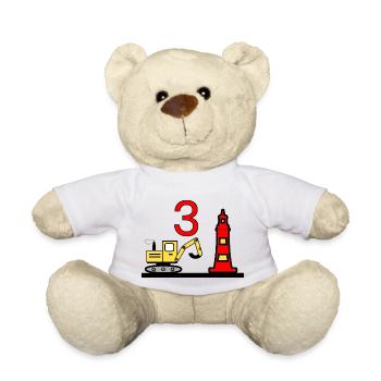 Excavator - Teddy Bear - white - Front