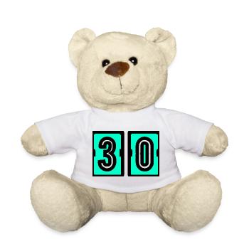 30. 30 YEARS. 30th ANNIVERSARY. 30 YEARS ANNIVERSARY. - Teddy Bear - white - Front