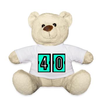 40. 40 JAHRE. 40-JÄHRIGES JUBILÄUM. 40-JÄHRIGES JUBILÄUM. - Teddy - Weiß - Vorne