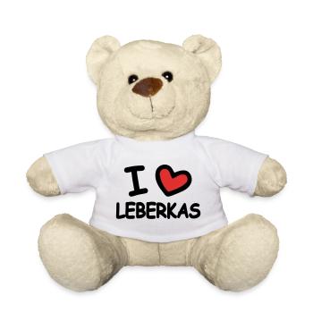 I Love Leberkas - Teddy Bear - white - Front