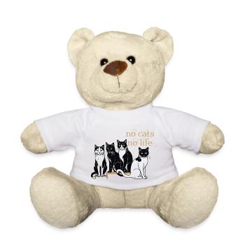 pas de chats, pas de vie - Nounours - blanc - Devant