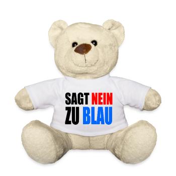 sagt nein zu blau - afd - Teddy - Weiß - Vorne